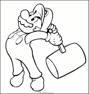 Mario 19 kleurplaat