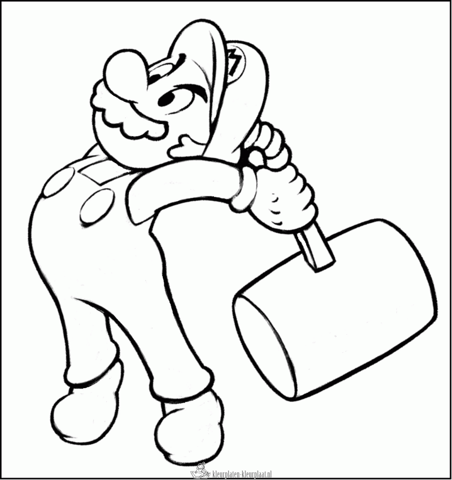 Mario 19 kleurplaat