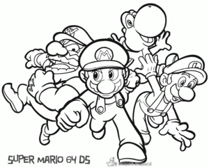 Mario 2 kleurplaat