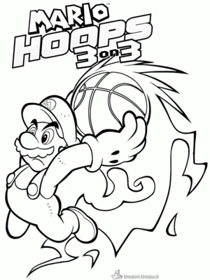 Mario 24 kleurplaat
