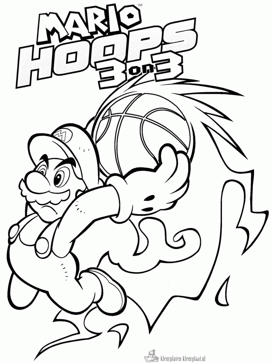 Mario 24 kleurplaat