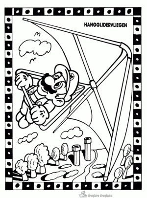 Mario 30 kleurplaat