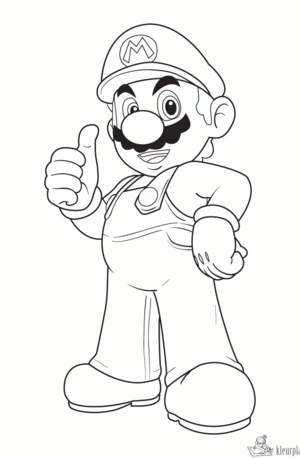 Mario 8 kleurplaat