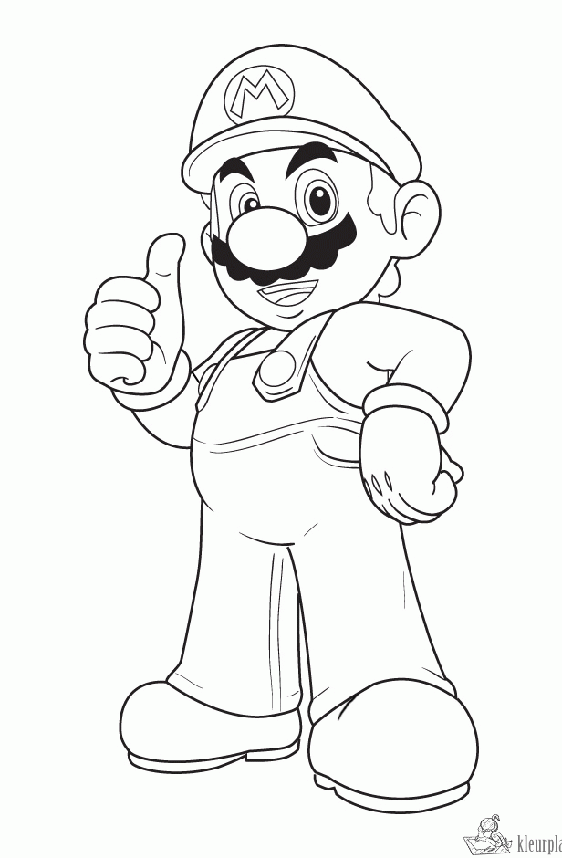Mario 8 kleurplaat
