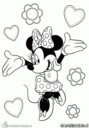 Minnie mouse 2 kleurplaat