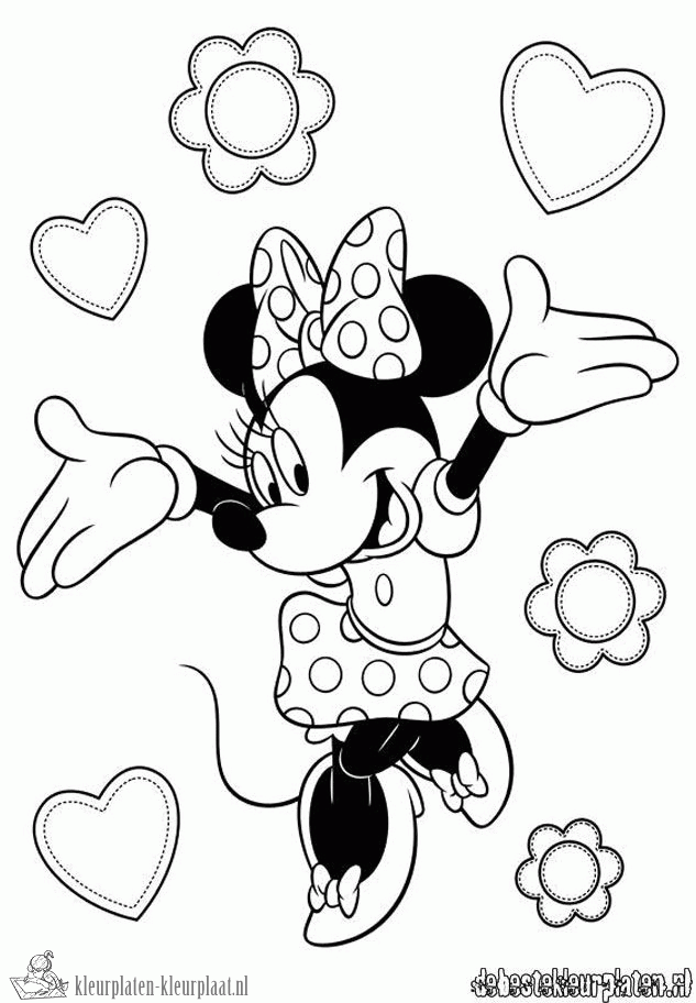 Minnie mouse 2 kleurplaat