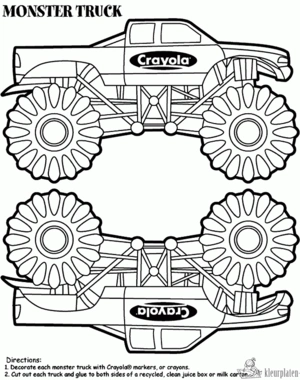 Monstertruck 12 kleurplaat