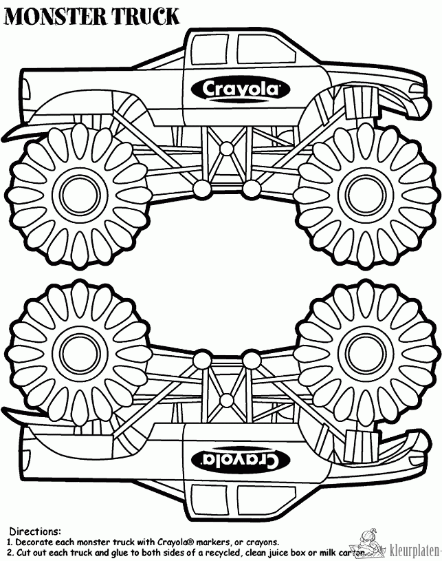 Monstertruck 12 kleurplaat