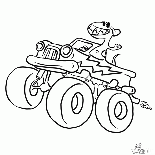 Monstertruck 18 kleurplaat