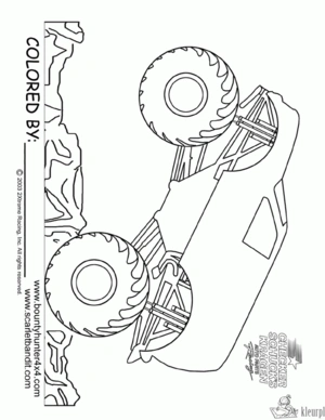 Monstertruck 22 kleurplaat