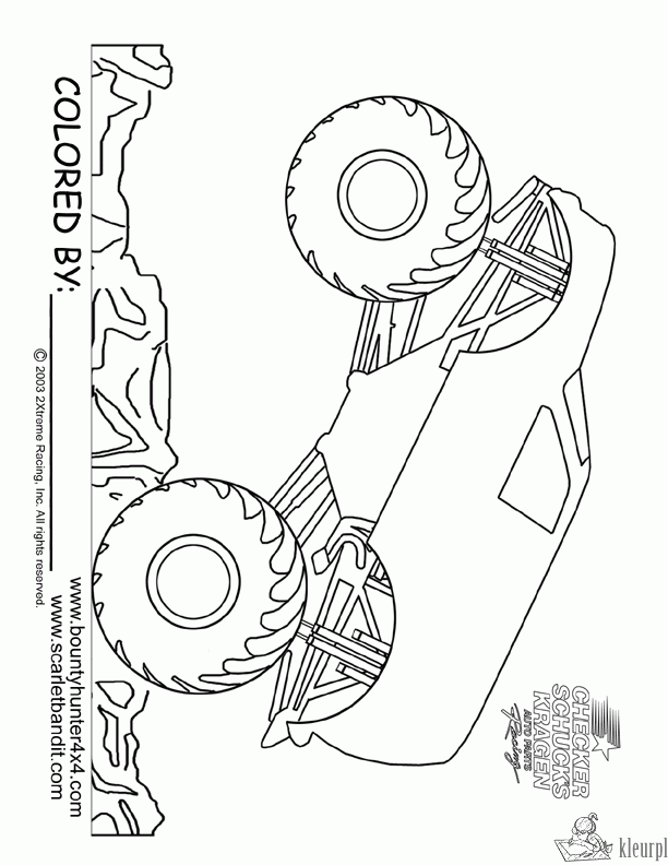 Monstertruck 22 kleurplaat