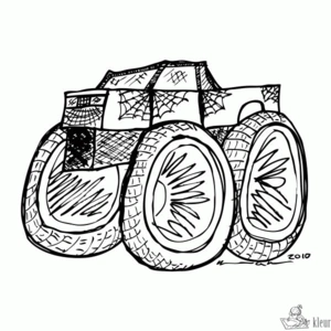 Monstertruck 26 kleurplaat