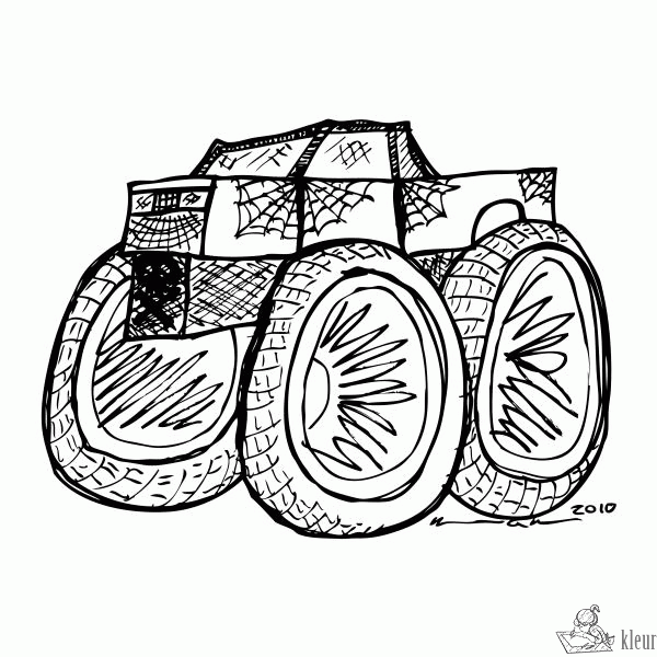 Monstertruck 26 kleurplaat