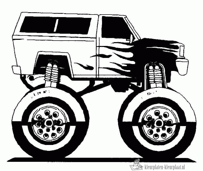 Monstertruck 3 kleurplaat