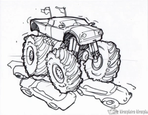 Monstertruck 5 kleurplaat
