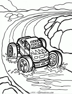 Monstertruck 7 kleurplaat