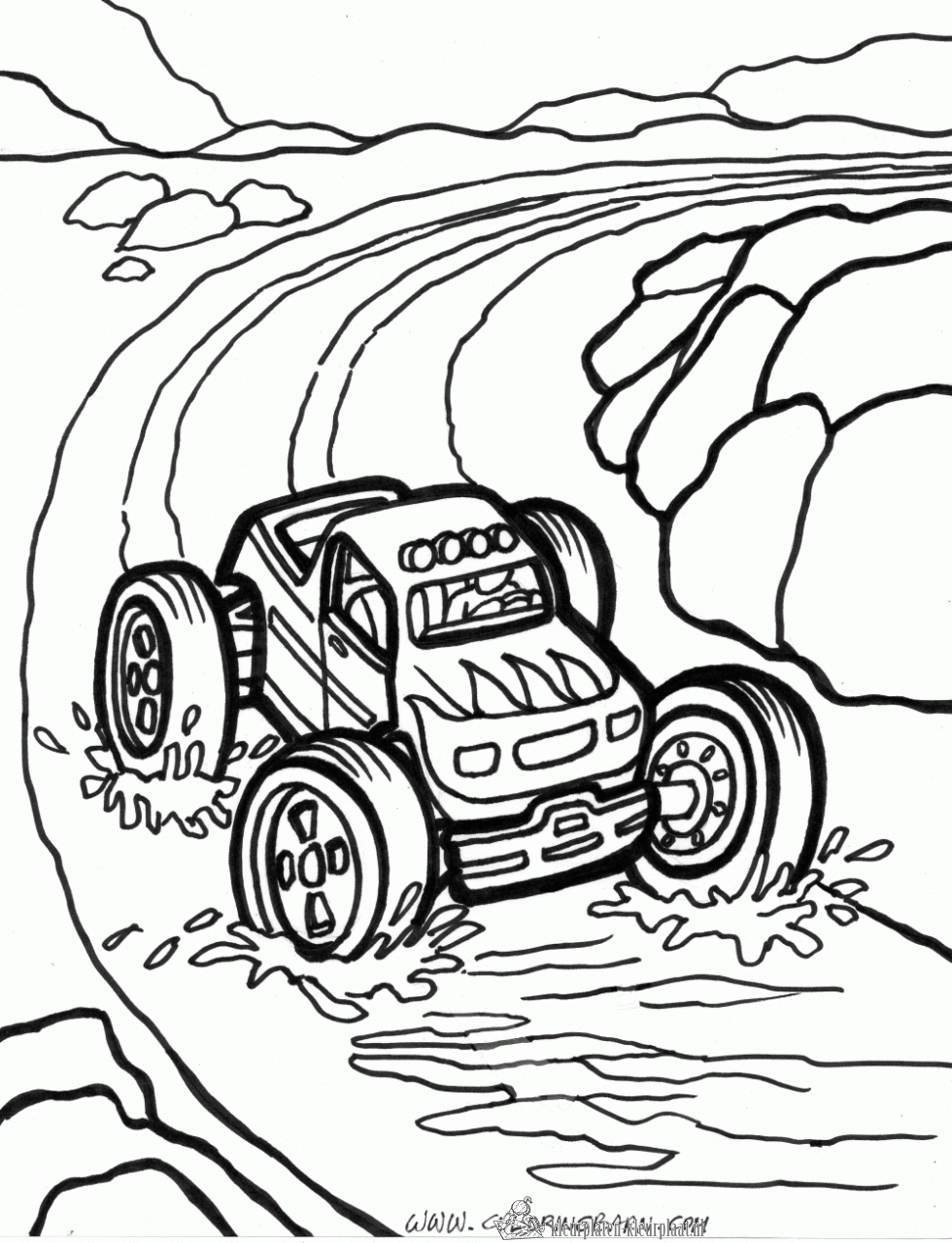 Monstertruck 7 kleurplaat