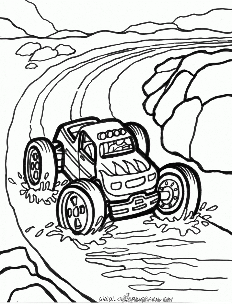 Monstertruck 7 kleurplaat