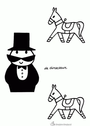 De directeur kleurplaat