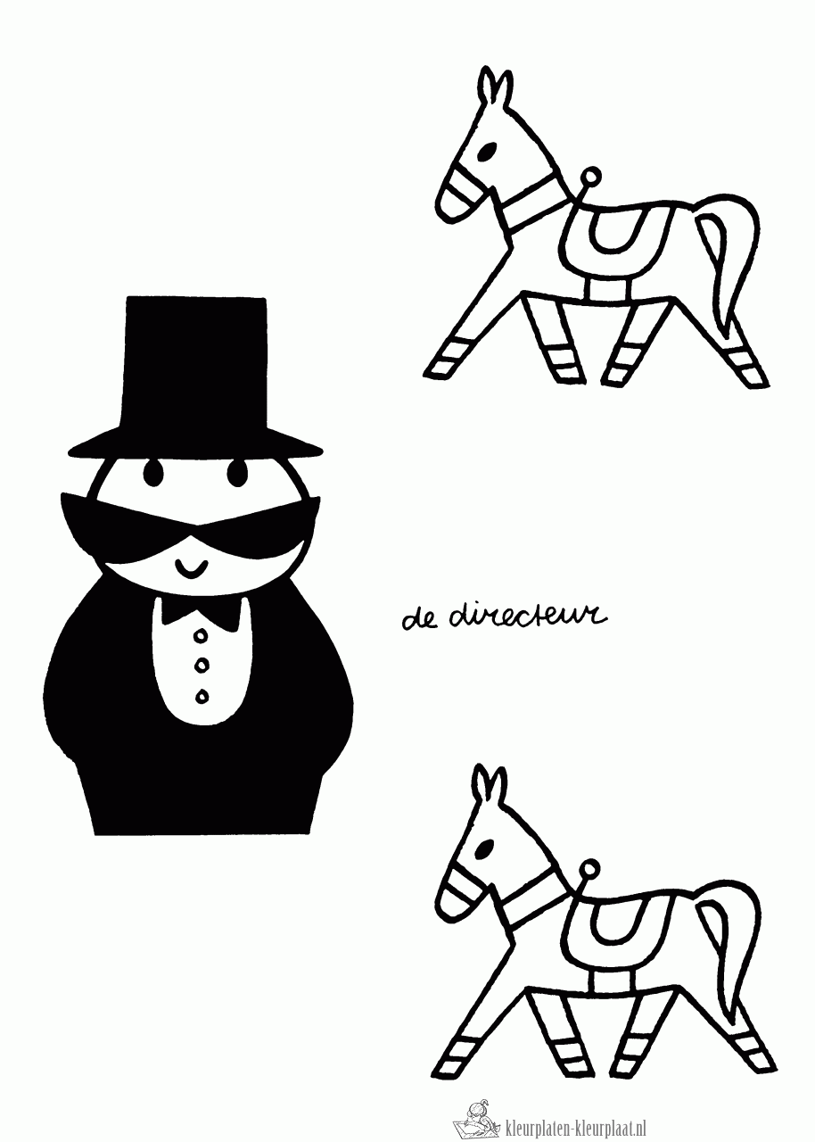 De directeur kleurplaat