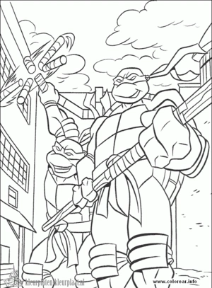 Ninja turtles 14 kleurplaat
