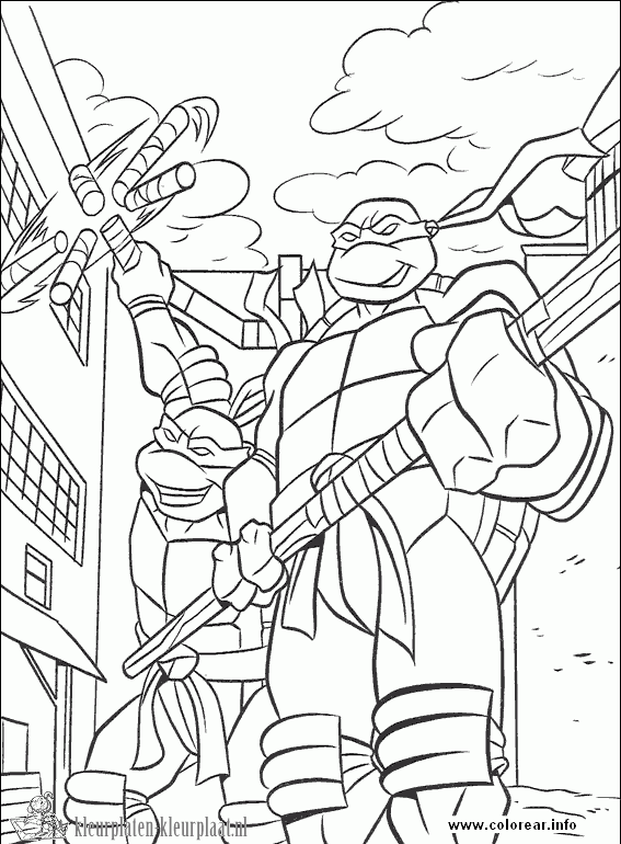 Ninja turtles 14 kleurplaat