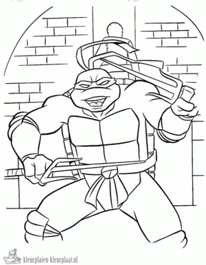 Ninja turtles 21 kleurplaat