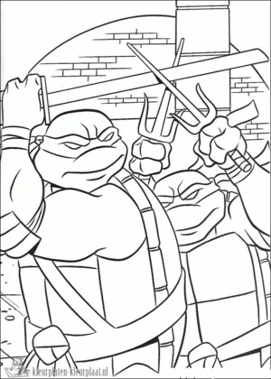 Ninja turtles 22 kleurplaat