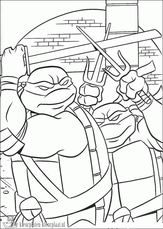 Ninja turtles 22 kleurplaat