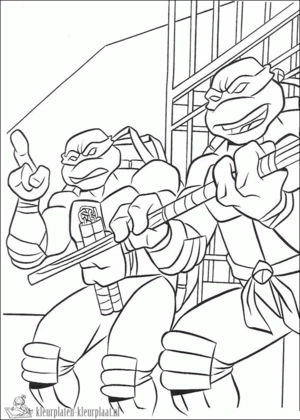 Ninja turtles 23 kleurplaat