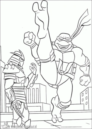 Ninja turtles 25 kleurplaat