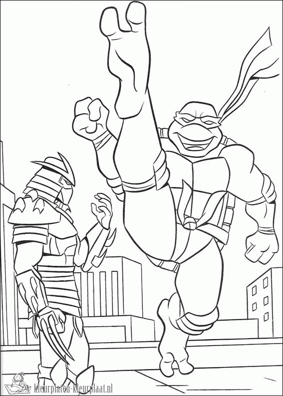 Ninja turtles 25 kleurplaat