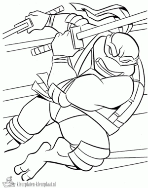 Ninja turtles 3 kleurplaat