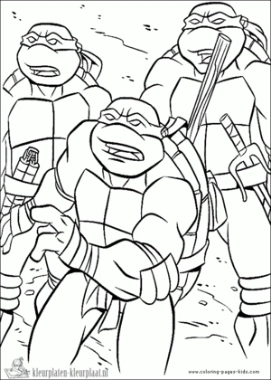 Ninja turtles 4 kleurplaat