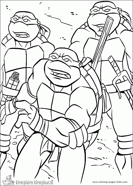 Ninja turtles 4 kleurplaat