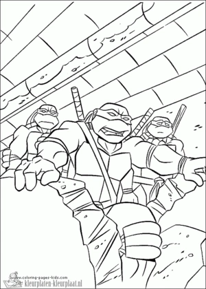 Ninja turtles 6 kleurplaat