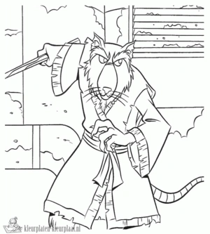 Ninja turtles 9 kleurplaat