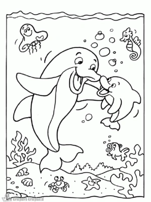 Onderwaterwereld 1 kleurplaat
