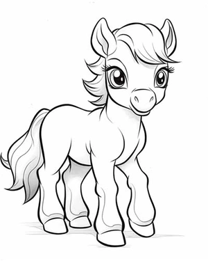 Klein paardje kleurplaat