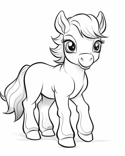 Klein paardje kleurplaat
