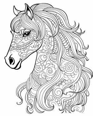 Mandala paard kleurplaat