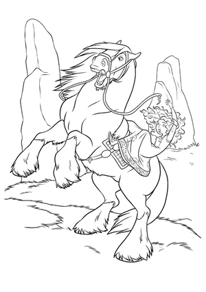 Meisje valt van paard kleurplaat