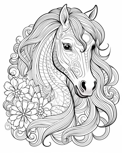 Prachtig paard kleurplaat