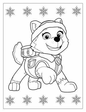 Everest van Paw Patrol kleurplaat