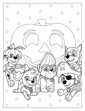 Halloween thema kleurplaat