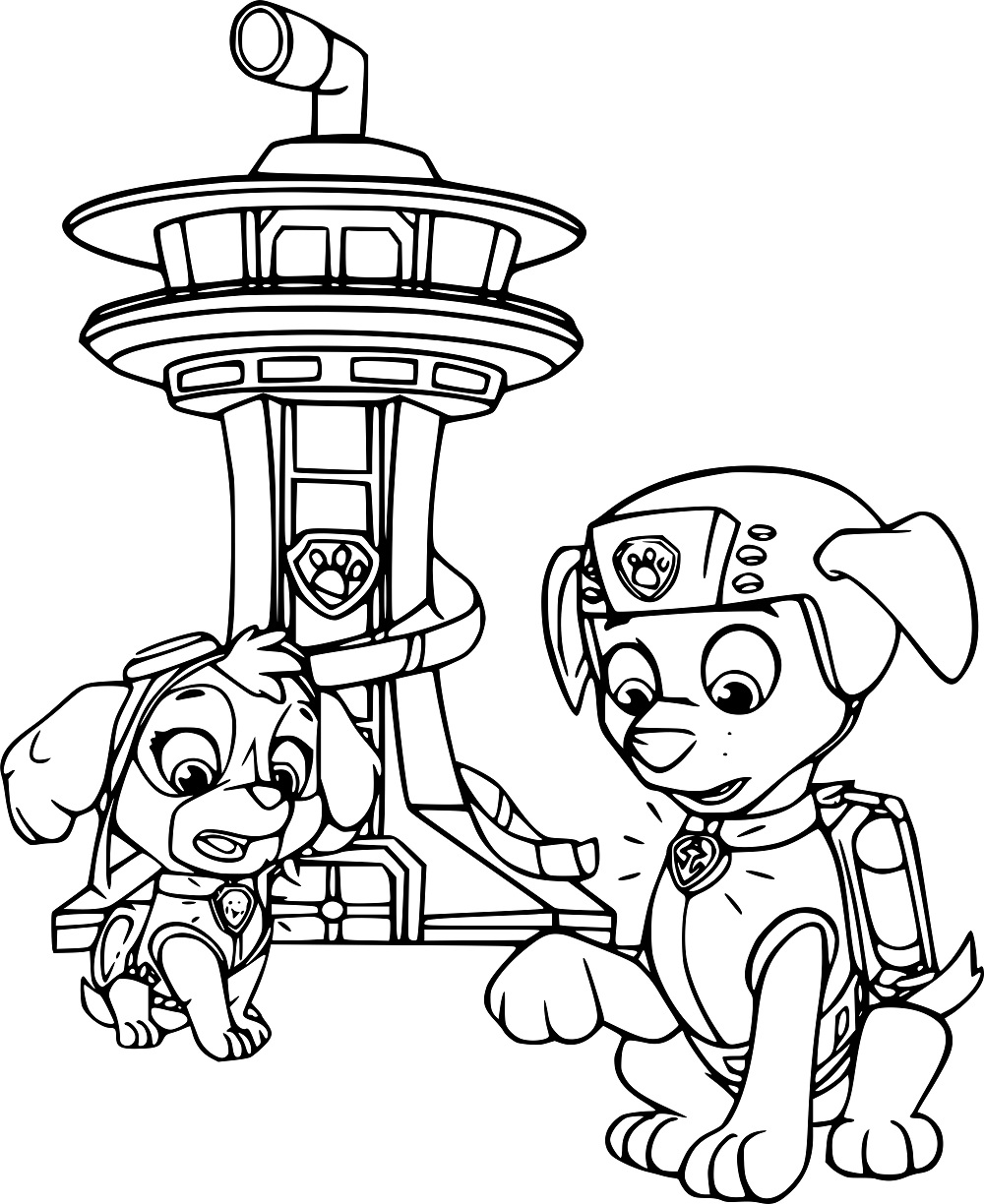 Uitkijktoren kleurplaat