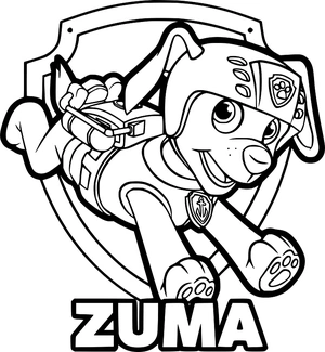 Zuma badge kleurplaat