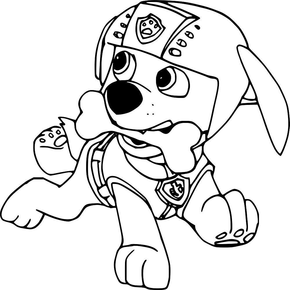 Zuma met bot kleurplaat