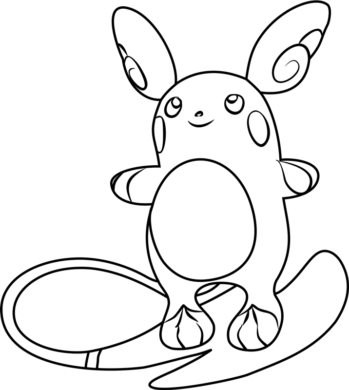 Alola raichu kleurplaat