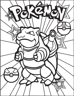 Blastoise kleurplaat